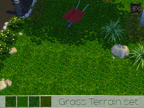 Sims 4 — Grass Terrain Set by theeaax — A set of 4 beautiful realistic green grass textures NOTE: The color