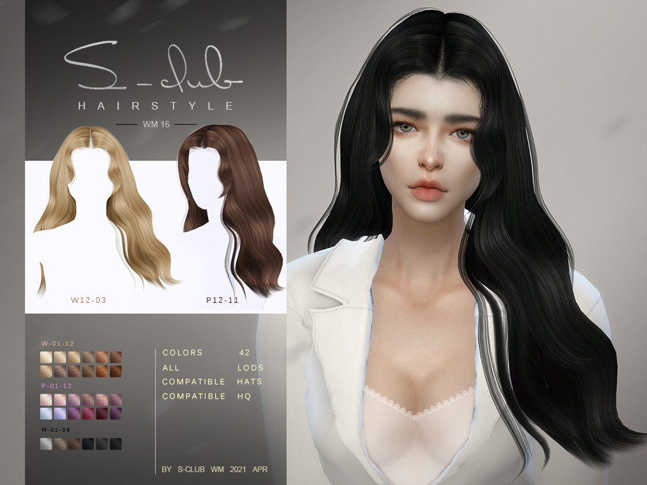 The Sims Resource - S-Club ts4 WM Hair 202116