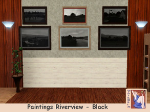Sims 3 — ws Riverview Painting Black by watersim44 — Selfmade created posters of Riverview. - in 6 swatches - EP04 -