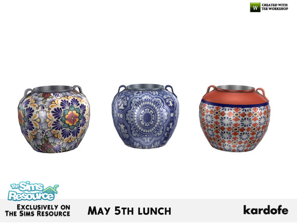 Sims 4 — kardofe_May 5th lunch_Vase by kardofe — Large decorative vase, in three different options 