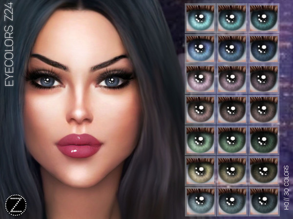 Sims 4 — EYECOLORS Z24 by ZENX — -Base Game -All Age -For Female -30 colors -Works with all of skins -Compatible with HQ