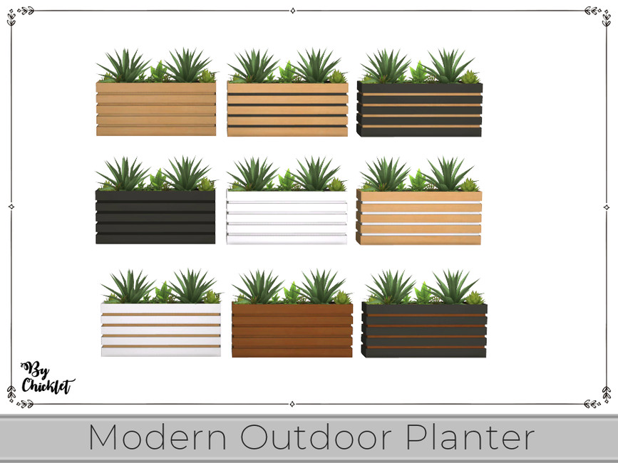 The Sims Resource Plant Lover Modern Outdoor Planter