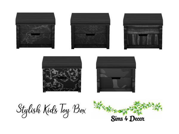 Sims 4 — Stylish Toy Box  by Sims4TheDecor — Enjoy 7 new patterns to freshen up your child sims bedroom! 