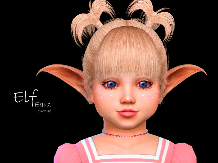 Sims 4 - Elf Ears Toddler by Suzue - -New Mesh (Suzue) -Female and Male (To...