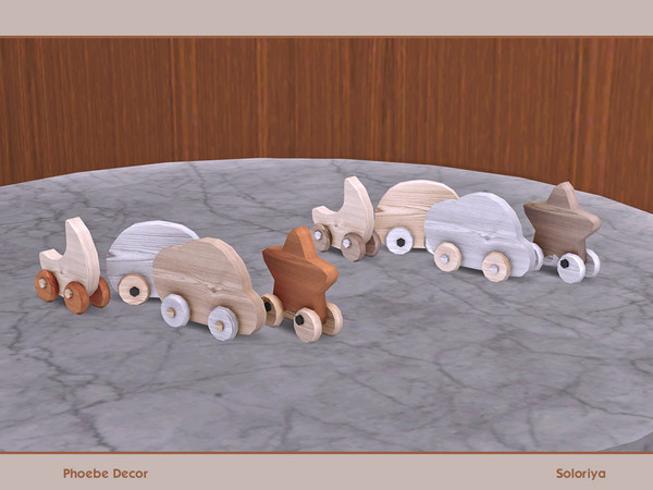 Sims 4 — Phoebe Decor. Mini Set of Toys, v1 by soloriya — Decorative wooden toys. Part of Phoebe Decor set. 2 color