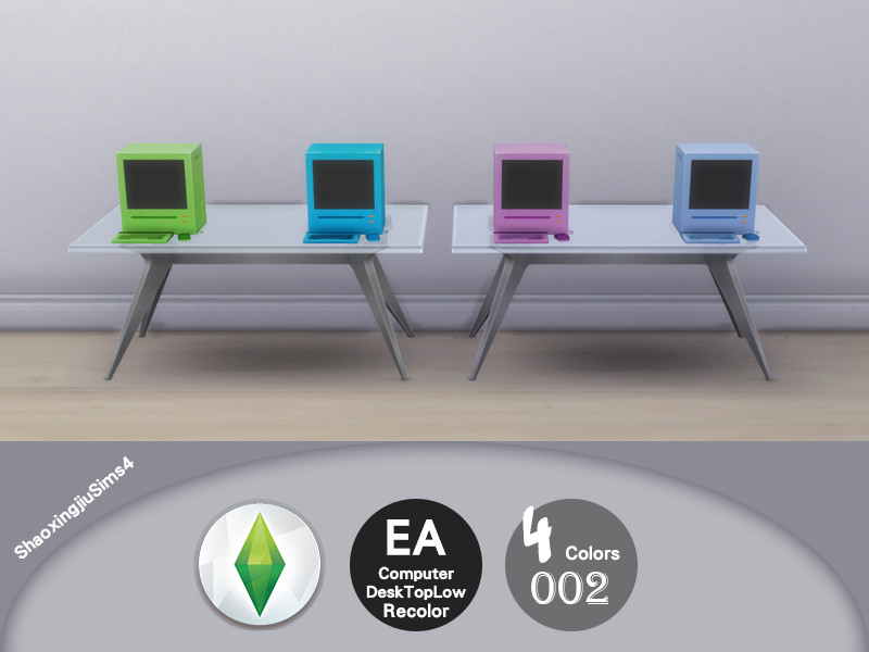 Sims 4 Computer DeskTopLow Recolor 002 by jeisse197