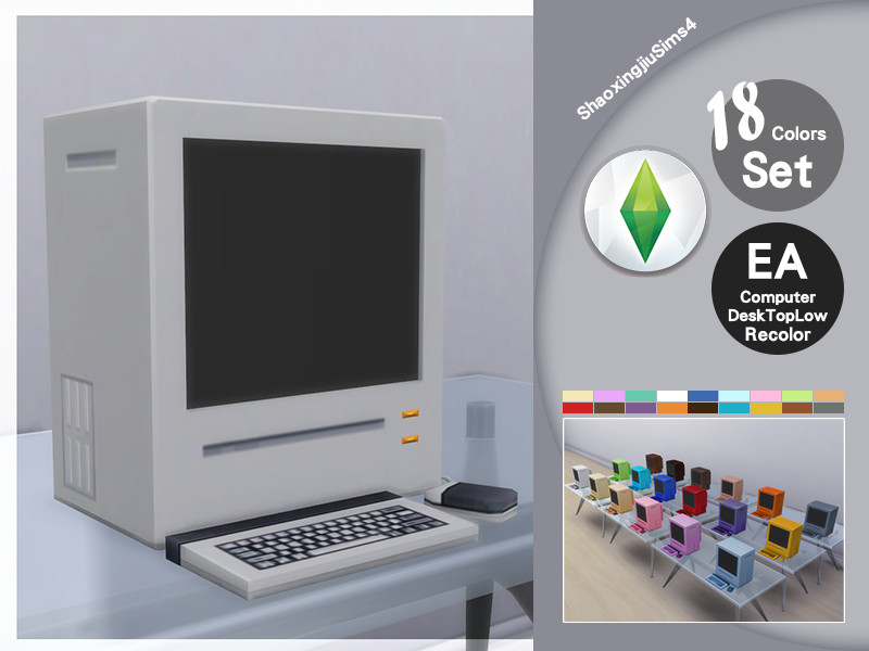 Sims 4 Computer DeskTopLow Recolor Set by jeisse197