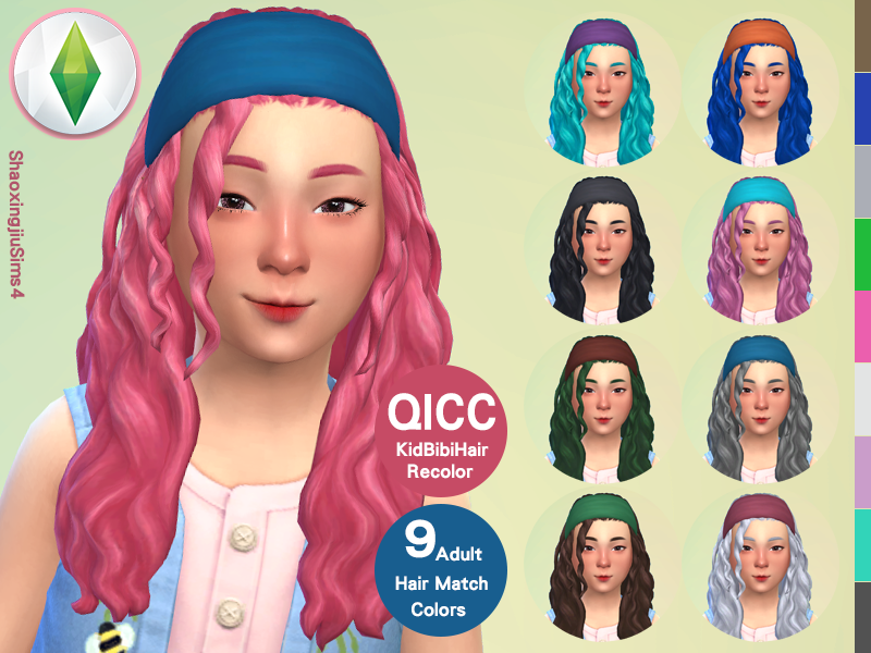 The Sims Resource - Kid Bibi Hair Recolor