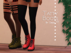 Sims 4 — Tatty Boots v2 by Dissia — Tatty Boots v2 37 swatches