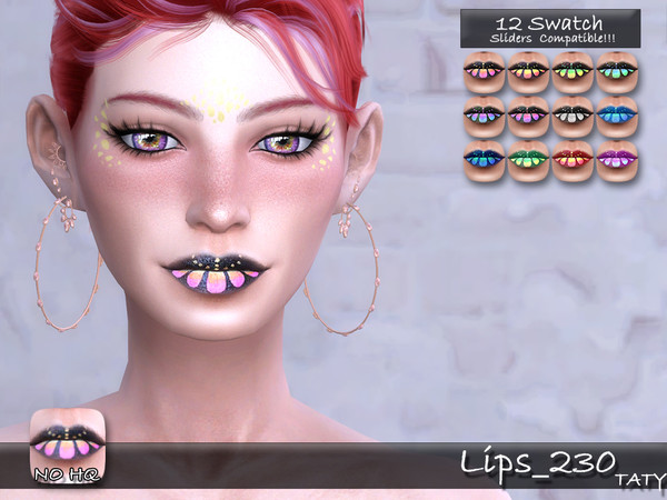Sims 4 — [Ts4]Taty_Lips_230 by tatygagg — - Female, Male - Human, Alien - Teen to Elder - Hq Compatible - Sliders