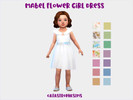 Sims 4 — Mabel Flower Girl Dress by catastrophesims — - base game compatible - 14 sash swatches with 4 floral swatches -