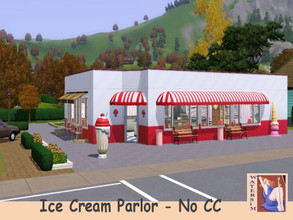 Sims 3 — ws Ice Cream Parlor - No CC by watersim44 — I have creat a retro IceCream Parlor A nice old Diner and on the