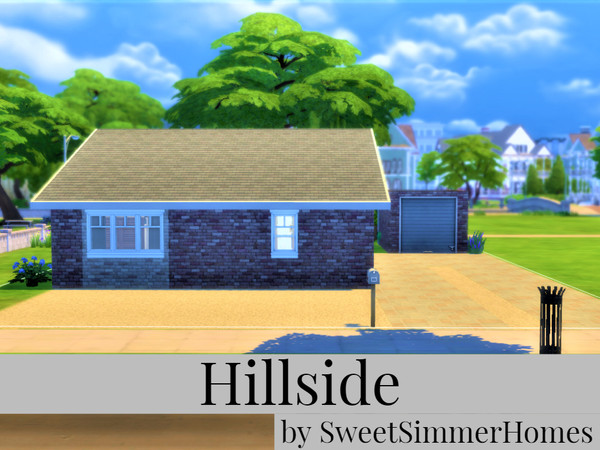 Sims 4 — Hillside by SweetSimmerHomes — bungalow starter home Hillside is the first part of the 'Houses from my Hometown'