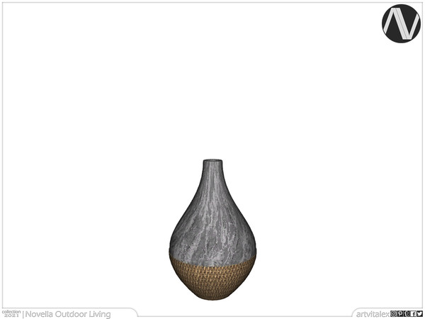 Sims 4 — Novella Vase by ArtVitalex — Outdoor And Garden Collection | All rights reserved | Belong to 2021 ArtVitalex@TSR
