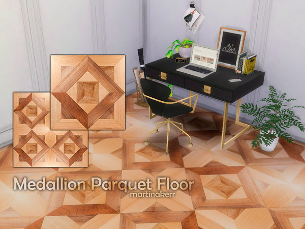 Sims 4 — Medallion Parquet Floor by martinakerr — Medallion Parquet Floor. by martinakerr