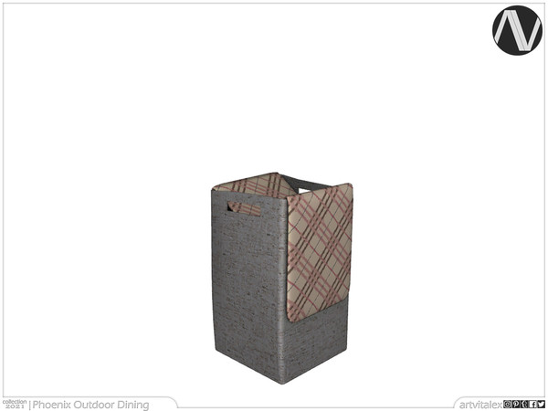 Sims 4 — Phoenix Blanket Basket by ArtVitalex — Outdoor And Garden Collection | All rights reserved | Belong to 2021
