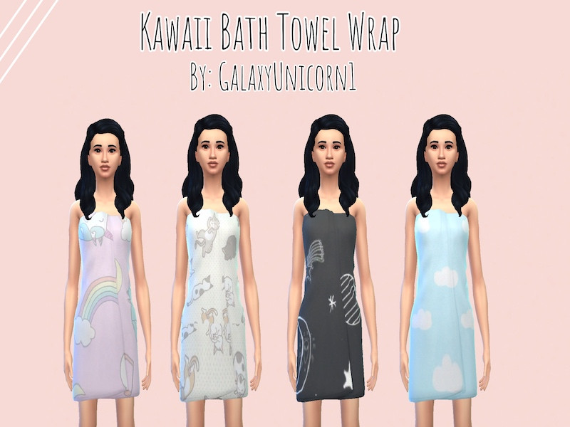 Sims 4 The Sims Resource | Kawaii Towel Wrap For Women by TSR Creator