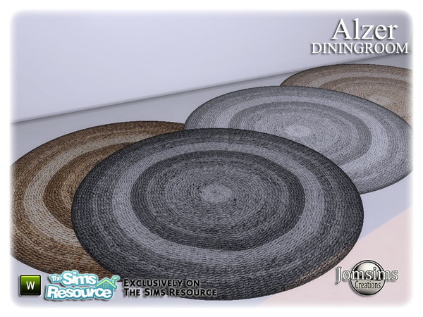 Sims 4 — Alzer dining room round rugs by jomsims — Alzer dining room round rugs