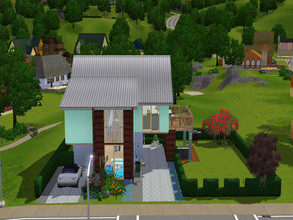 Sims 3 — Kegan by RubyRed2020 — This tiny house is ideal for singles or people who have just fallen in love. Downstairs