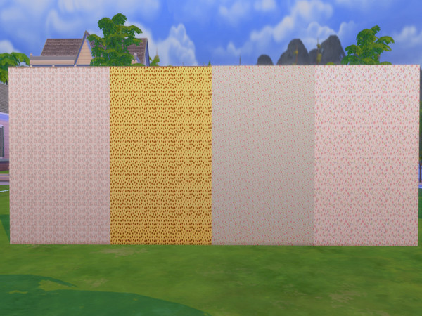 Sims 4 — Floral Wall by ip6sa — This is a floral wall. 4 recolor. 
