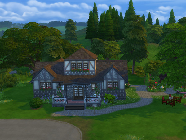 Sims 4 — cottage Trompe-Souris Windenburg no cc by sgK452 — Here is a house in the middle of the countryside, ideal for