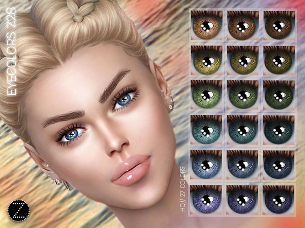 Sims 4 — EYECOLORS Z28 by ZENX — -Base Game -All Age -For Female -27 colors -Works with all of skins -Compatible with HQ