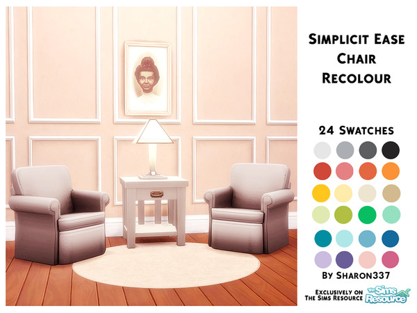 Sims 4 — Simplicit Ease Chair Recolour by sharon337 — Recolour of TheSimplicit Ease Chair in 24 different colours. I used