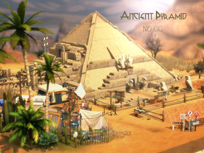Sims 4 — Ancient Pyramid by VirtualFairytales — This Excavation site reveals secrets that have been covered in sand for