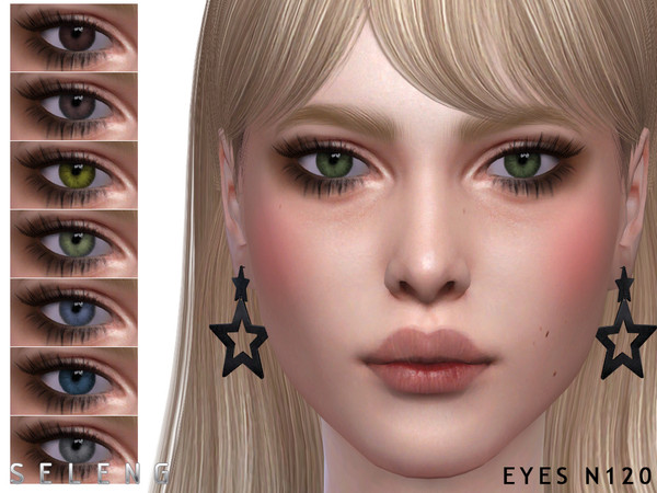 Sims 4 — Eyes N120 by Seleng — 16 colours Custom Thumbnail Face paint section HQ mod compatible The picture was taken