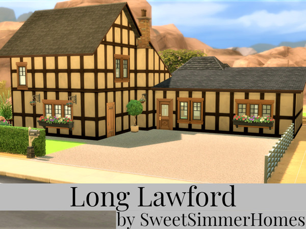 Sims 4 — Long Lawford by SweetSimmerHomes — Period family cottage Long Lawford is the second instalment of the 'Houses