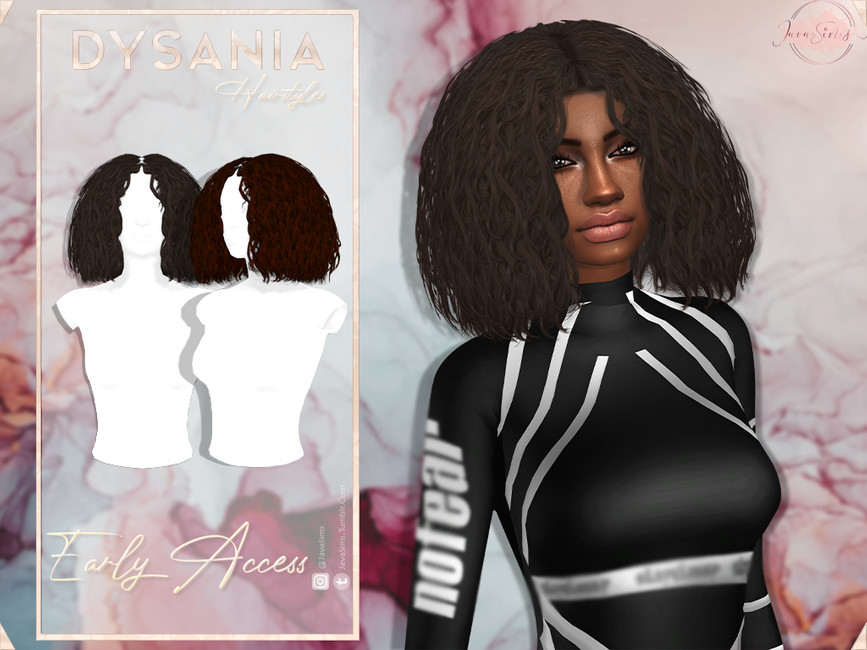 The Sims Resource - (Patreon) JavaSims- Dysania (Hairstyle)