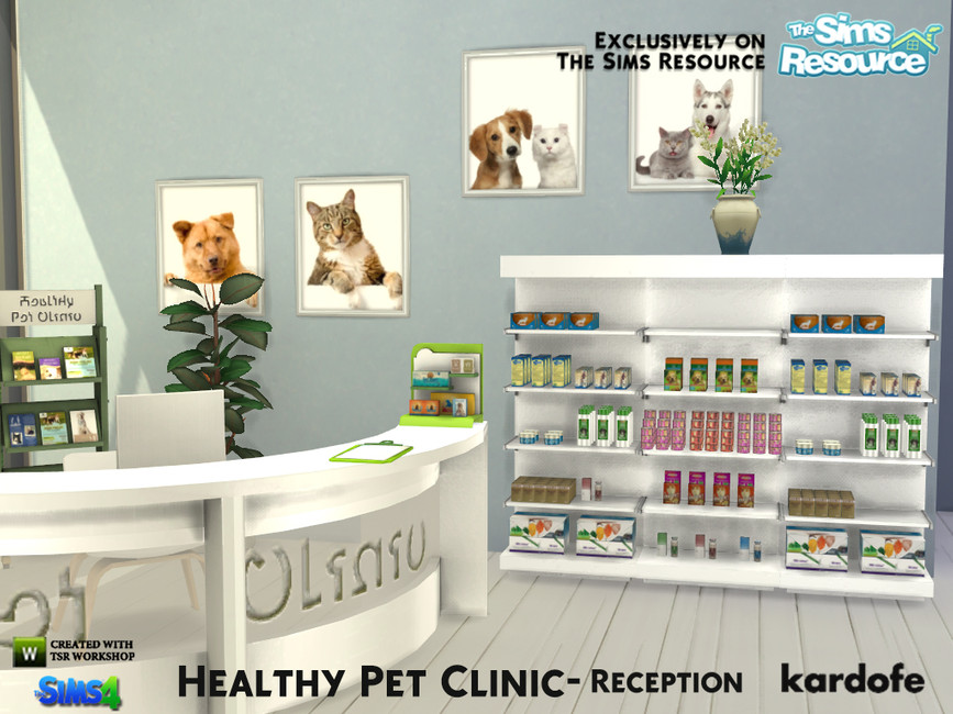 The Sims Resource kardofe_Healthy Pet Clinic Reception