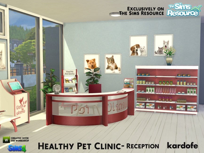 The Sims Resource kardofe_Healthy Pet Clinic Reception