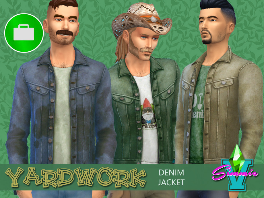 The Sims Resource Simmiev Yardwork Denim Jacket