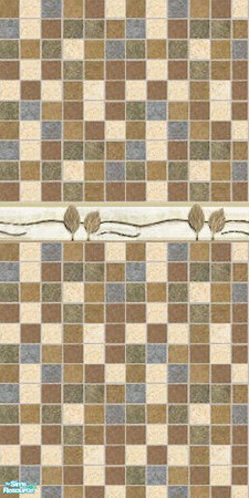 Sims 2 — Pesario tile by annefranzen — Italian style bathroom tile. A matching floor is also available.