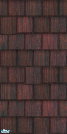 Sims 2 — Wood shakes - Thai Rosewood by TSR Archive — Natural shake siding in a rich, warm, thai rosewood. 