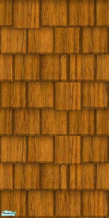 Sims 2 — Wood Shakes - Teak by TSR Archive — Rich, warm, shakes made of real teak wood. 