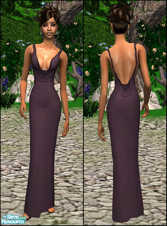 Sims 2 — Long simple formal dresses - Individual  by TigerMizzen — you will need MESH_SimChicNarrowGown3-7-06 from