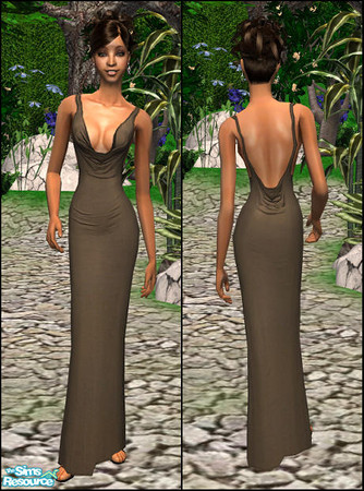 Sims 2 — Long simple formal dresses - Individual  by TigerMizzen — you will need MESH_SimChicNarrowGown3-7-06 from
