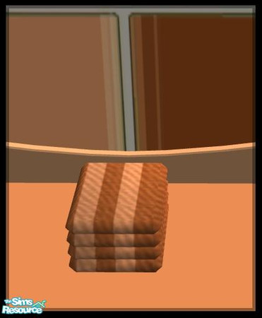 Sims 2 — NK PI SG Towels - PeachNBrown by MoMama — Two-tone PeachNBrown bath towels for your bathroom counter (or floor