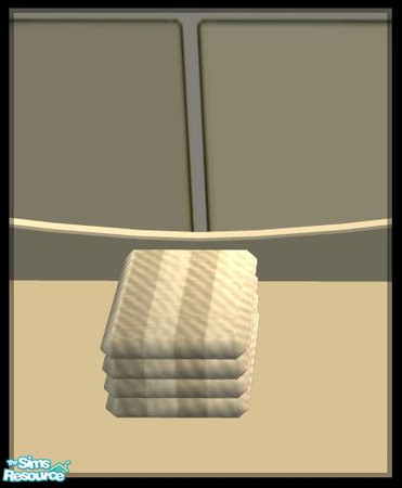 Sims 2 — NK PI SG Towels - Eggshell by MoMama — Two-tone Eggshell bath towels for your bathroom counter (or floor if you