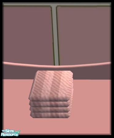 Sims 2 — NK PI SG Towels - Dusty Pink by MoMama — Two-tone Dusty Pink bath towels for your bathroom counter (or floor if