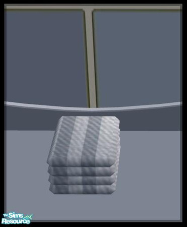 Sims 2 — NK PI SG Towels - Dusty Blue by MoMama — Two-tone Dusty Blue bath towels for your bathroom counter (or floor if