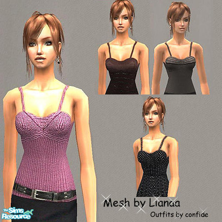 Sims 2 — Vibrant Set by confide — Set of 4 recolors based on a wonderful mesh made by Lianaa.No Ep required ! Needs mesh