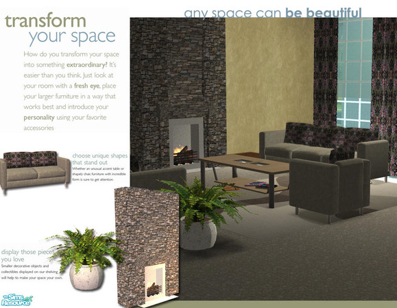 Sims 2 — Soft Traditional Living - coffee table by Nanshi — Based on Shakeshaft's Isabel Natural living room here at TSR.