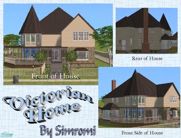 Sims 2 — Victorian Home by simromi — This is my 2nd lot submission. I was inspired to create this Victorian style home by