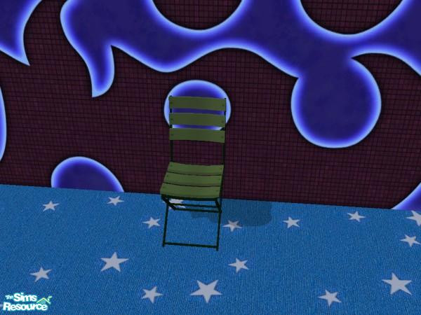 Sims 2 — Plastic Patio Chair - Moss Green by dddrake — 