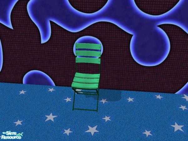 Sims 2 — Plastic Patio Chair - Minty Fresh by dddrake — 