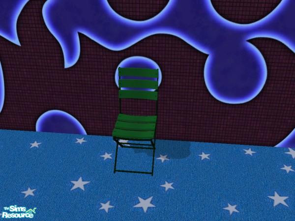 Sims 2 — Plastic Patio Chair - Grassy Knoll by dddrake — 