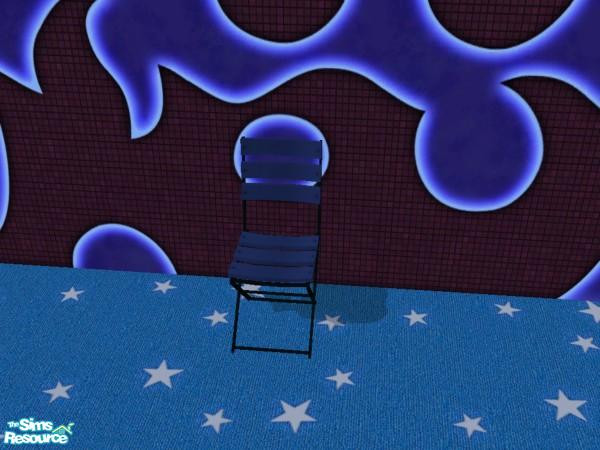 Sims 2 — Plastic Patio Chair - Cornflower Dreams by dddrake — 